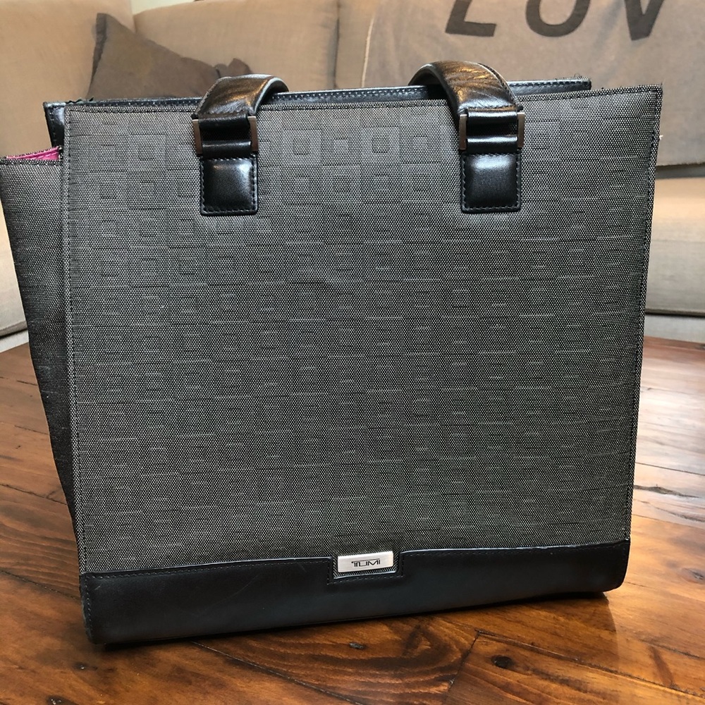 TUMI Grey and Black Tote (Rare)